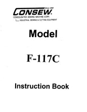 Load image into Gallery viewer, CONSEW F-117C INSTRUCTION BOOK IN ENGLISH SEWING MACHINE
