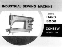 Load image into Gallery viewer, CONSEW MODEL 105 HANDBOOK IN ENGLISH SEWING MACHINE
