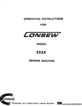 Load image into Gallery viewer, CONSEW MODEL 332R OPERATING INSTRUCTIONS IN ENGLISH SEWING MACHINE
