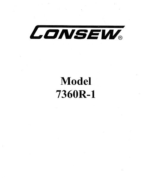 CONSEW MODEL 7360R-1 INSTRUCTION MANUAL IN ENGLISH SEWING MACHINE