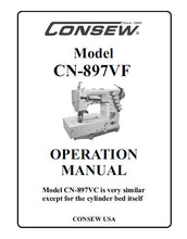 Load image into Gallery viewer, CONSEW MODEL CN-897VF OPERATION MANUAL IN ENGLISH SEWING MACHINE
