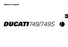 Load image into Gallery viewer, DUCATI 749 749S OWNERS MANUAL IN ENGLISH MOTORCYCLE
