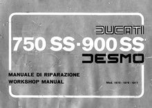 Load image into Gallery viewer, DUCATI 750SS 900SS SUPER SPORT DESMO 1975 76 77 WORKSHOP MANUAL IN ENGLISH MOTORCYCLE
