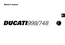 Load image into Gallery viewer, DUCATI 998/748 OWNERS MANUAL IN ENGLISH MOTORCYCLE
