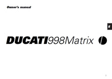 Load image into Gallery viewer, DUCATI 998 MATRIX OWNERS MANUAL IN ENGLISH MOTORCYCLE
