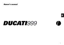 Load image into Gallery viewer, DUCATI 999 OWNERS MANUAL IN ENGLISH MOTORCYCLE
