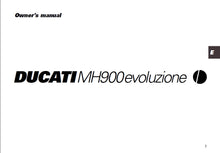 Load image into Gallery viewer, DUCATI MH900 EVOLUZIONE OWNERS MANUAL IN ENGLISH MOTORCYCLE
