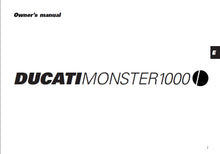 Load image into Gallery viewer, DUCATI MONSTER 1000 OWNERS MANUAL IN ENGLISH MOTORCYCLE
