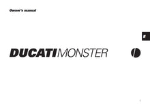 Load image into Gallery viewer, DUCATI MONSTER 1999 OWNERS MANUAL IN ENGLISH MOTORCYCLE

