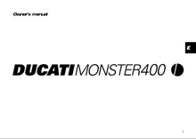 Load image into Gallery viewer, DUCATI MONSTER 400 OWNERS MANUAL IN ENGLISH MOTORCYCLE
