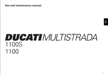Load image into Gallery viewer, DUCATI MULTISTRADA 1100S 1100 USE AND MAINTENANCE MANUAL IN ENGLISH MOTORCYCLE
