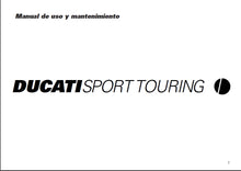 Load image into Gallery viewer, DUCATI SPORT TOURING MANUAL DE USO Y MANTENIMIENTO ITAL MOTOCICLO
