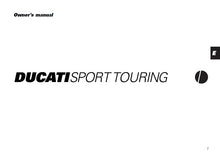 Load image into Gallery viewer, DUCATI SPORT TOURING OWNERS MANUAL IN ENGLISH MOTORCYCLE
