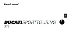 Load image into Gallery viewer, DUCATI SPORT TOURING ST3 OWNERS MANUAL IN ENGLISH MOTORCYCLE
