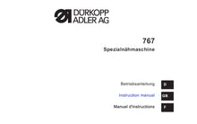 Load image into Gallery viewer, DURKOPP ADLER 767 INSTRUCTION MANUAL ENGLISH SEWING MACHINE
