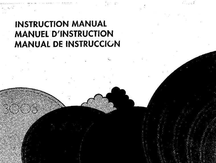 ELNA 3003 3005 3007 INSTRUCTION MANUAL ENGLISH SEWING MACHINE