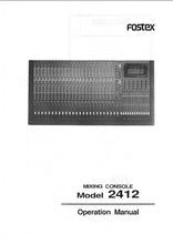 Load image into Gallery viewer, FOSTEX 2412 OPERATION MANUAL IN ENGLISH MIXING CONSOLE
