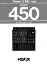 Load image into Gallery viewer, FOSTEX 450 OWNER'S MANUAL BOOK IN ENGLISH RECORDING MIXER
