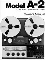 Load image into Gallery viewer, FOSTEX A-2 OWNER'S MANUAL BOOK IN ENGLISH RECORDER/REPRODUCER
