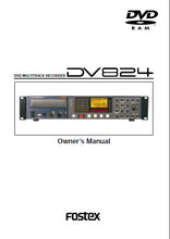 Load image into Gallery viewer, FOSTEX DV824 OWNER'S MANUAL IN ENGLISH DVD MULTITRACK RECORDER
