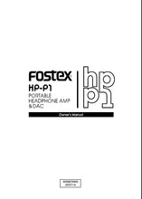 Load image into Gallery viewer, FOSTEX HP-P1 OWNER'S MANUAL IN ENGLISH PORTABLE HEADPHONE AMP AND DAC
