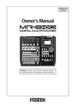 Load image into Gallery viewer, FOSTEX MR-8HD MR-8CD OWNER'S MANUAL IN ENGLISH DIGITAL MULTITRACKER
