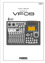Load image into Gallery viewer, FOSTEX VF08 OWNER'S MANUAL IN ENGLISH DIGITAL MULTITRACKER
