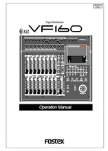Load image into Gallery viewer, FOSTEX VF160 OPERATION MANUAL IN ENGLISH DIGITAL MULTITRACKER
