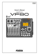 Load image into Gallery viewer, FOSTEX VF80 OWNER'S MANUAL IN ENGLISH DIGITAL MULTITRACKER
