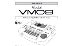 Load image into Gallery viewer, FOSTEX VM08 OWNER'S MANUAL IN ENGLISH EIGHT CHANNEL DIGITAL MIXER WITH DSP EFFECTS
