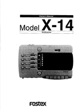 Load image into Gallery viewer, FOSTEX X-14 OWNER'S MANUAL IN ENGLISH MULTITRACKER
