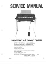 Load image into Gallery viewer, HAMMOND X-2 SERVICE MANUAL IN ENGLISH COMBO ORGAN
