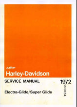 Load image into Gallery viewer, HARLEY-DAVIDSON ELECTRA GLIDE SUPER GLIDE 1970-1972 SERVICE MANUAL IN ENGLISH MOTORCYCLE

