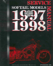 Load image into Gallery viewer, HARLEY-DAVIDSON SOFTAIL MODELS 1997-1998 SERVICE MANUAL IN ENGLISH MOTORCYCLE
