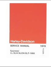 Load image into Gallery viewer, HARLEY-DAVIDSON SPORTSTER 1970-1978 SERVICE MANUAL IN ENGLISH MOTORCYCLE
