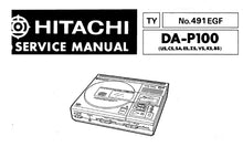 Load image into Gallery viewer, HITACHI DA-P100 SERVICE MANUAL ENG DEUT FRANC CD PLAYER
