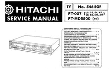 Load image into Gallery viewer, HITACHI FT-007 SERVICE MANUAL BOOK IN ENGLISH DEUT FRANC AM FM STEREO TUNER
