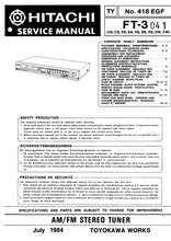Load image into Gallery viewer, HITACHI FT-3 SERVICE MANUAL IN ENGLISH DEUT FRANC AM FM STEREO TUNER
