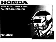 Load image into Gallery viewer, HONDA NX250 MANUEL DU CONDUCTEUR FAHRER-HANDBUCH IN FRANC DEUT MOTO MOTORRAD
