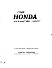 Load image into Gallery viewer, HONDA 450 500 CLYMER TWINS SHOP MANUAL IN ENGLISH MOTORCYCLE
