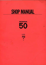 Load image into Gallery viewer, HONDA 50 P-50 SHOP MANUAL IN ENGLISH MOTORCYCLE 1967
