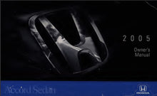 Load image into Gallery viewer, HONDA ACCORD SEDAN 2005 OWNERS MANUAL IN ENGLISH MOTOR CAR
