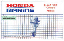 Load image into Gallery viewer, HONDA BF25A BF30A 1994 OWNERS MANUAL IN ENGLISH OUTBOARD MOTOR
