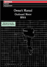 Load image into Gallery viewer, HONDA BF8A 1987 OWNERS MANUAL IN ENGLISH OUTBOARD MOTOR
