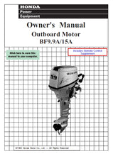 Load image into Gallery viewer, HONDA BF9.9A BF15A 1990 OWNERS MANUAL IN ENGLISH OUTBOARD MOTOR
