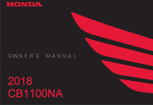 Load image into Gallery viewer, HONDA CB1100NA 2018 OWNERS MANUAL IN ENGLISH MOTORCYCLE
