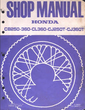 Load image into Gallery viewer, HONDA CB250 CB360 CL360 CJ250T CJ360T SHOP MANUAL IN ENGLISH MOTORCYCLE 1976
