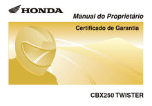 Load image into Gallery viewer, HONDA CBX250 TWISTER MANUAL DO PROPRIETARIO PORT MOTOCICLETA
