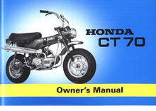 Load image into Gallery viewer, HONDA CT70 TRAIL 70 OWNERS MANUAL IN ENGLISH MOTORCYCLE
