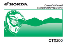 Load image into Gallery viewer, HONDA CTX200 2002 OWNERS MANUAL MANUAL DEL PROPIETARIO ENG PORT MOTORCYCLE MOTOCICLETA
